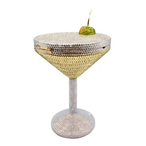 WHTUOHENG Gold/White Martini Rhinestone Clutch Bag Women Crystal Evening Purse Full Rhinestone Wedding Banquet Cocktail Party ba - AliExpress Women's Handbags