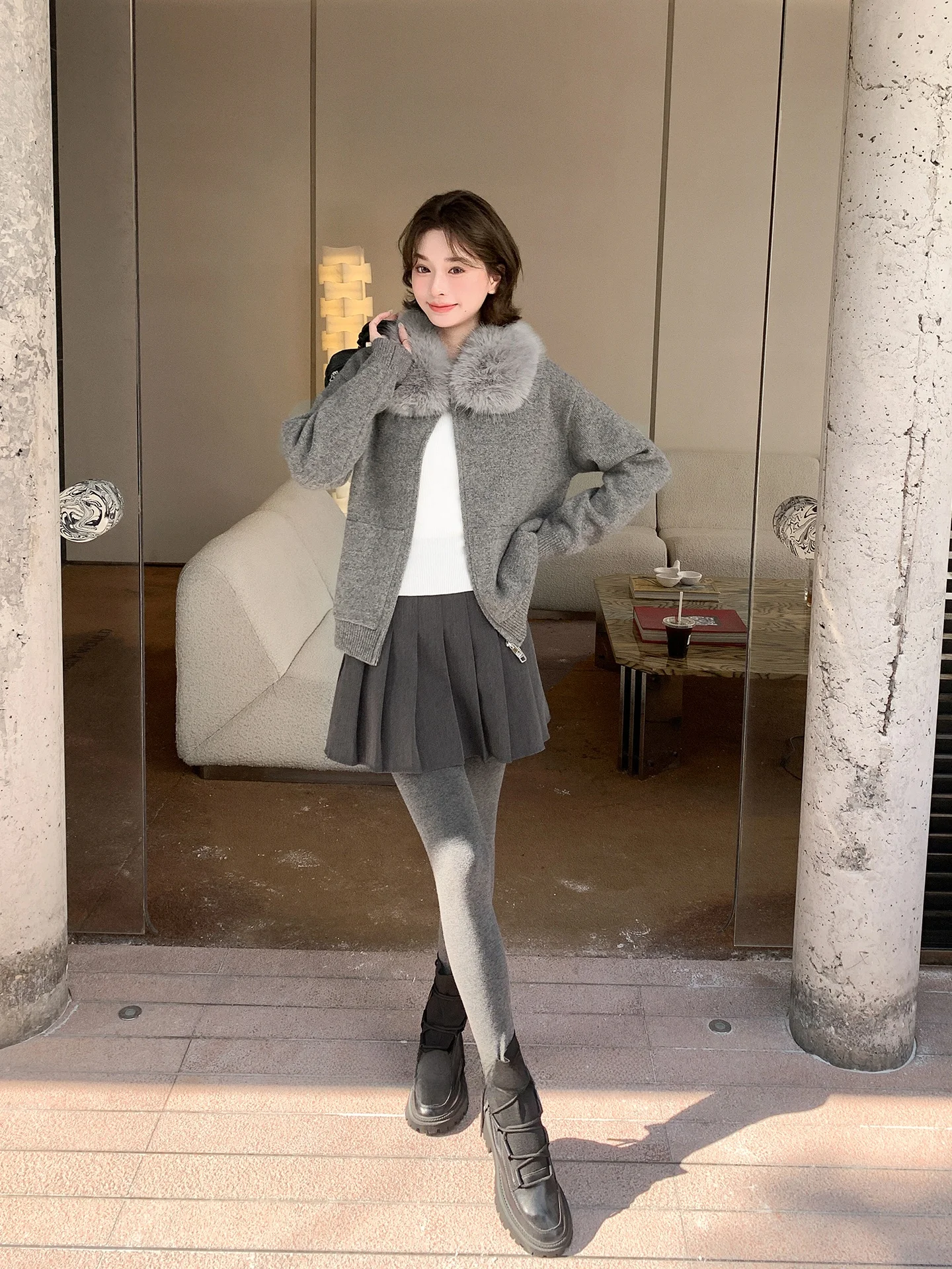 Early Spring Cloud Fuzzin Knitted Cardigan Women's Loose oulder Velvet Collar Narration Sle Knitwear Casual Elegance Top - AliExpress Sweaters&Jumpers