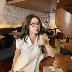 Cotton Vintage Sle ort Sve Doll Collar Sweet Girl irt ort Top Women's Skin-friendly Breathable Loose Fit irt - AliExpress Shirts & Blouses