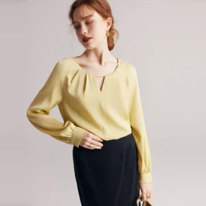 Nanjing Wuang Silk Women's irt 9 Momme True Silk Spring Summer New Arrival Thiened  Silk 00% Fabric - AliExpress Shirts & Blouses
