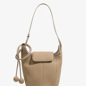 Minimalist Style Genuine Leather Bucket Bag Women's Single Shoulder Crossbody Tote Bag Casual Chic Women's Handbag - AliExpress Women's Handbags