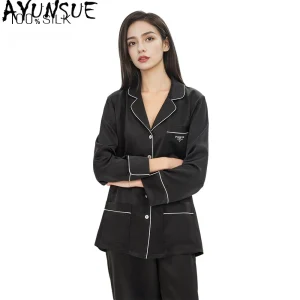 AYUNSUE 100% Mulberry Silk Pajamas Set for Women 19MM Silk 2026 Spring and Summer Sleepwear Pijama Feminino Пижама Женская 잠옷 - AliExpress Women's Sleep & Lounge