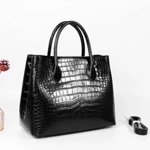 High Quality Women Casual Genuine Leather Crocodile Leather Bucket Bag Handbag Ladies Single Shoulder Underarm Crossbody Bags - AliExpress Women's Handbags