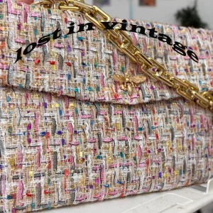 Lost in Vintage Envelope Wool Knit Purse 31x21cm Decorative Animal Mouth Gold with Golden Chain Bags Evening Clutch - AliExpress Women's Handbags