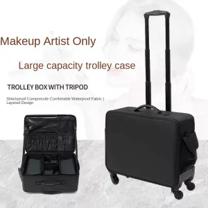 Women's Cosmetic Bag Train Case Trolley Makeup Bag With Wheels Nail Art Storage Box Hair Styling Tool Organizer Rolling Luggage - AliExpress Luggage