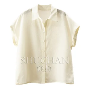 Looming Penny Grade Shirt Simple 100% Natural Silk Horizontal Crepe Short Sleeve Shirt H Women's 12M7 - AliExpress Shirts & Blouses