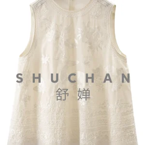 Heavy Industry Is Luxury Tank Top Double-layer Silk Cotton Bead Embroidered Vest Shirt Women's 35L0 - AliExpress Shirts & Blouses
