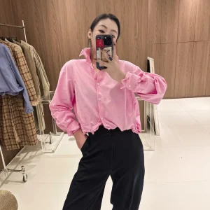 Spring Summer New Style Long Sleeve Shirt Shapeable Collar Versatile Cotton French Style Slim Fit Women's Shirt - AliExpress Shirts & Blouses