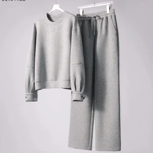 BirdTree 2% Sheep Wool 15.5% Cotton Sweatshirt Sweatpants,Women Autumn Wool Blend Shirt Pants,Long Sleeve Tops Pants SetT58941JF - AliExpress Sweaters&Jumpers
