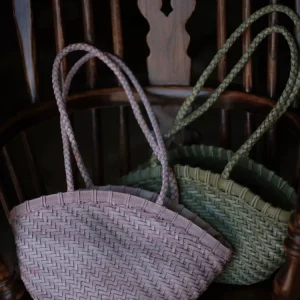 Green Fashion Retro Handwoven Shell Bag Genuine Leather Women Tote BagHandbag Simple Real Leather Lady Underarm Shoulder Bag - AliExpress Women's Handbags
