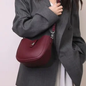 Burgundy genuine leather women's top handle bags with shoulder handheld Fashionable Elagant Design Ladies quality seeker - AliExpress Women's Handbags