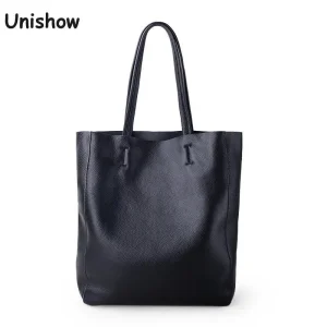Simple Casual Leather Women Shoulder Bag Luxury Brand Designer Genuine Leather Lady Handbags Commuter Bag Large Female Totes Bag - AliExpress Women's Handbags