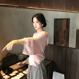 EAR RAE Spring Day 00 Wool Simple Color Hooded Loose Batwing Sve Knitted Sweatirt Woolen Sweater Casual Sle - AliExpress Sweaters&Jumpers