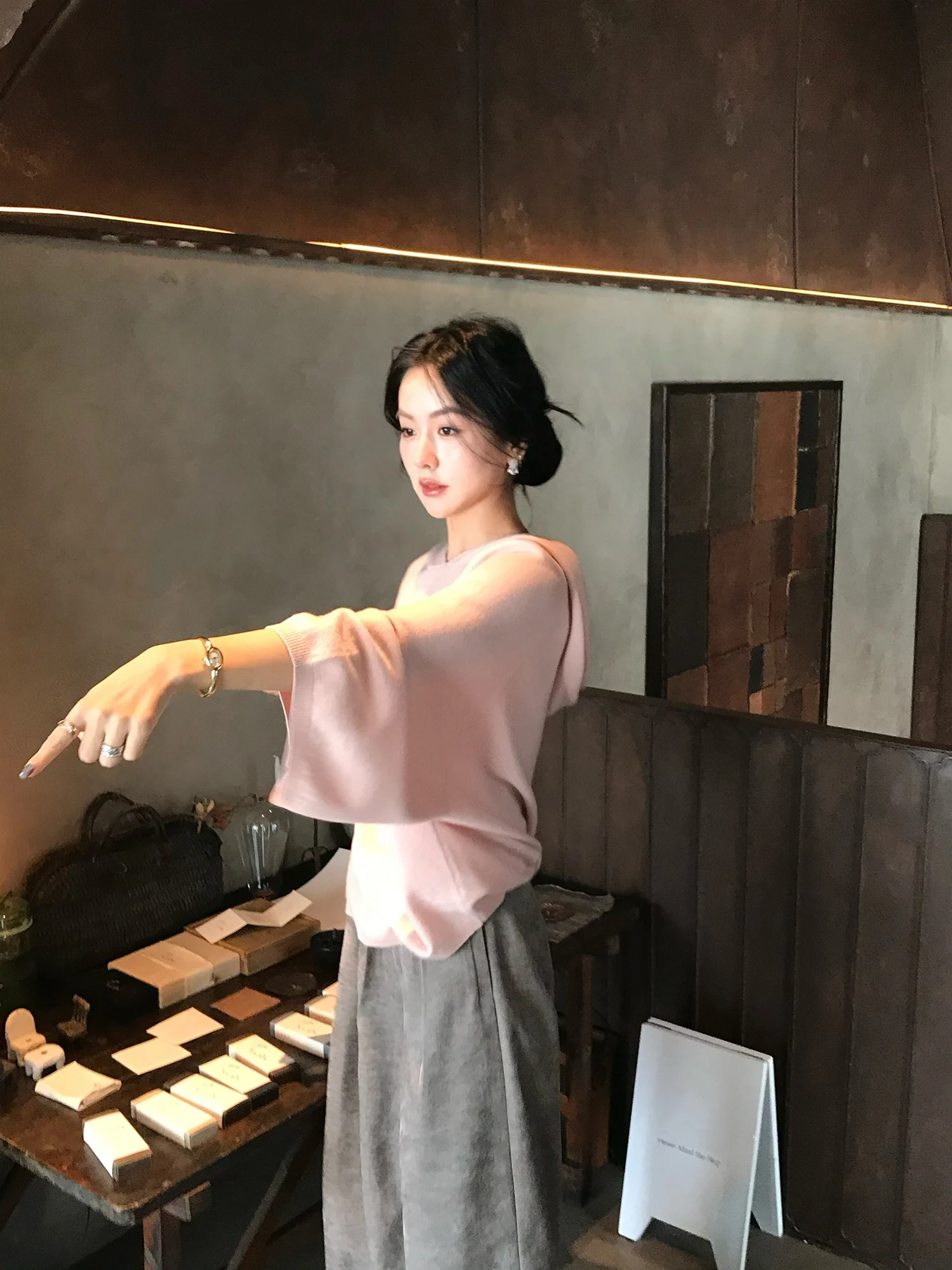 EAR RAE Spring Day 00 Wool Simple Color Hooded Loose Batwing Sve Knitted Sweatirt Woolen Sweater Casual Sle - AliExpress Sweaters&Jumpers
