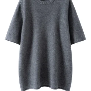 New Chic Women 100% Cashmere Sweater O-neck Pullover Half Sleeves Loose Style Cashmere Knitwear Autumn Winter Soft Warm Clothing - AliExpress Sweaters&Jumpers