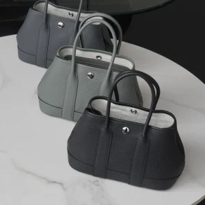 Handmade Wax Thread Handbag Top Layer Cowhide Leather Garden Bag Full Steel Hardware Soft British Style Women's Tote Bag - AliExpress Women's Handbags
