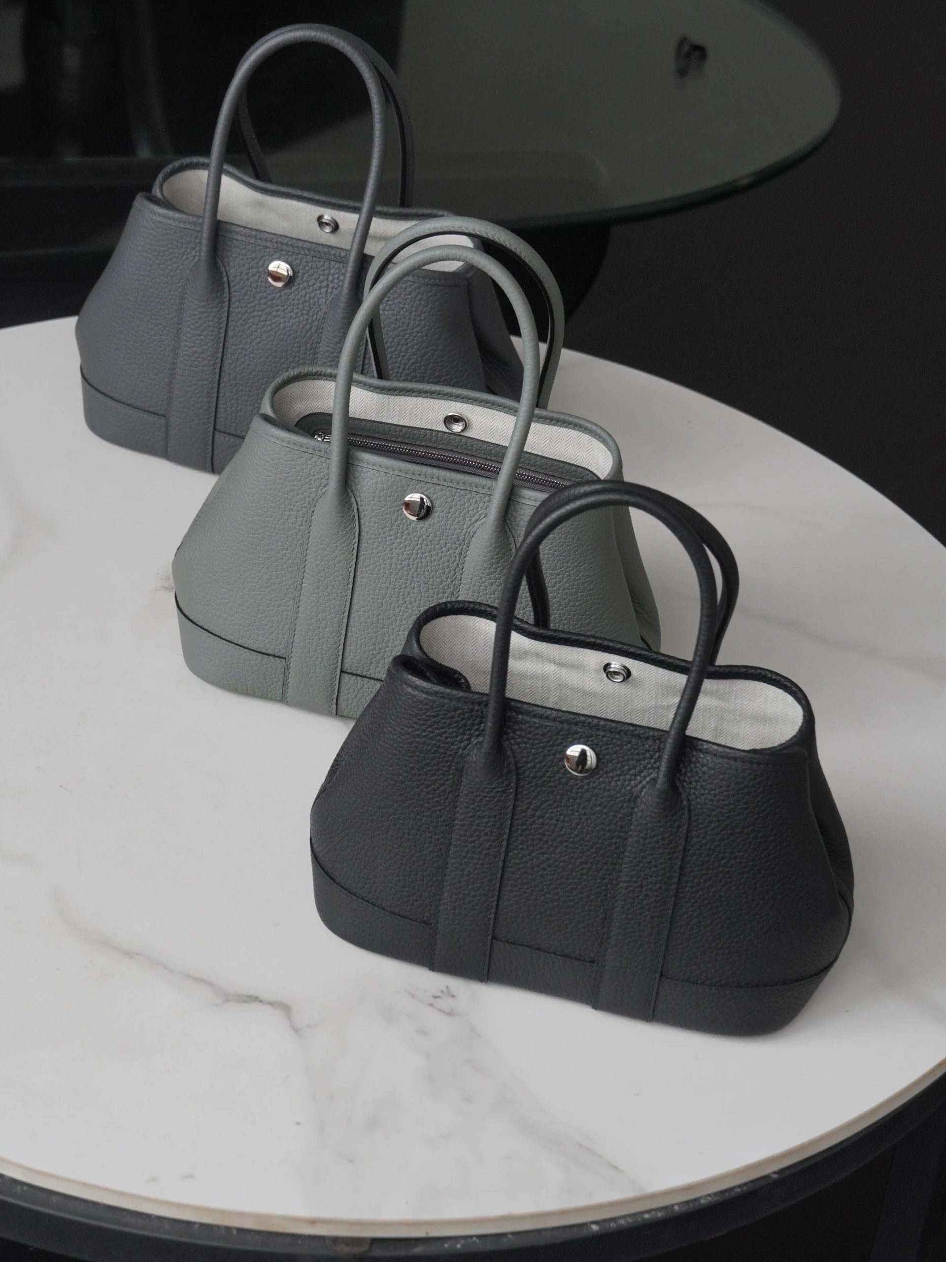 Handmade Wax Thread Handbag Top Layer Cowhide Leather Garden Bag Full Steel Hardware Soft British Style Women's Tote Bag - AliExpress Women's Handbags