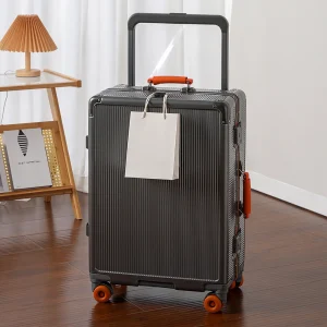 20 - inch carry - on luggage, travel suitcase, leather suitcase, rolling suitcase, women's combination suitcase, small hand - he - AliExpress Luggage