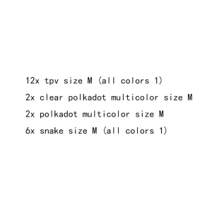 Jelly bag,12x TPU size M (all colors 1),2x clear polkadot multicolor size M,2x polkadot multicolor size M,6x snake size M (all c - AliExpress Women's Handbags