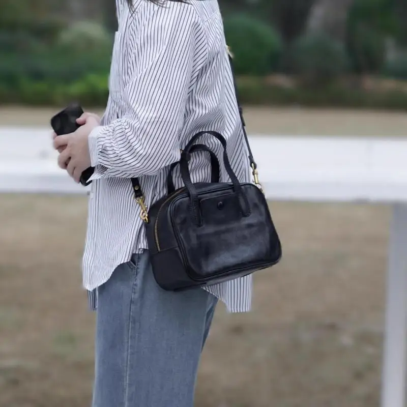 vintage luxury vegetable tanned cowhide ladies small handbag casual party designer handmade genuine leather women's shoulder bag - AliExpress Women's Handbags