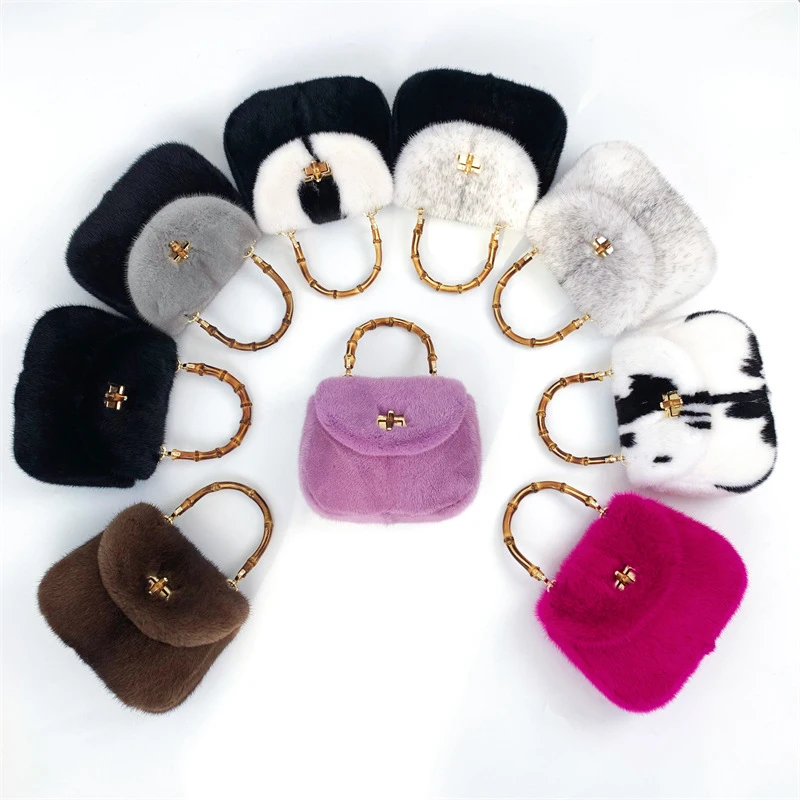 This Year's New Shoulder Bag Mink Fur Women's Bag Shoulder Straps Crossbody Bag Plush Square Bag Luxury Bags Designers Handbag - AliExpress Women's Handbags