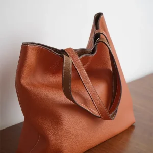Fashion Simple Hit-Colors Genuine Leather Tote Bucket Bag Women BagHandbag Lady Shoulder Underarm Shopping Bag Big Capacity - AliExpress Women's Handbags