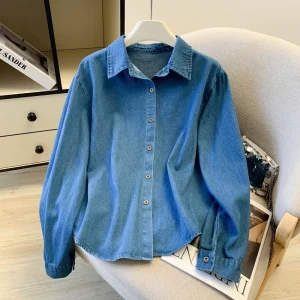 Blouses Shirts Women Shirt Blouse New Long Sleeve Turn Down Collar Casual Cowboy Shirt Blouse Women Tops Blusas Para Mujer - AliExpress Shirts & Blouses