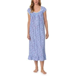 Lanz of Salzburg Women's 100% Cotton Short Sleeve Nightgown, Jersey Knit, Ruffle Hem, Pintuck Neckline, Button-Front - AliExpress Women's Sleep & Lounge