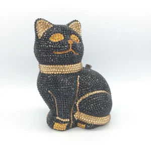 Black Cat Diamond Set Dinner Bag European and American Banquet Animal Shape Full Diamond Hand Bag Cross Border Dress Bag Hard - AliExpress Women's Handbags