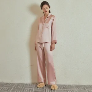 30mm 100% Muberry Silk 2Piece Women Pajama Set Autumn Long Sleeve and Pants Pijamas Suit Real Silk Cardigan Pajamas Home Wear PJ - AliExpress Women's Sleep & Lounge
