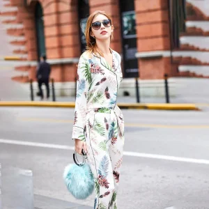 100% Mulberry Silk Pajama Sets Spring and Autumn Pure Silk Woman Pajamas Two Piece Flowers Printed Sleepwear Pijamas Homewear - AliExpress Women's Sleep & Lounge