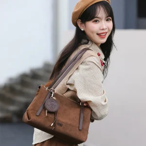 Genuine Disney Purses And Handbags Original Case Mickey Chestnut Dumpling Retro Color Shoulder Bag Women's Fashion Versatile Bag - AliExpress Women's Handbags