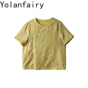 YOLANFAIRY 100% Natural Mulberry Silk Shirts for Women Luxury Jacquard Short Sleeve Blouse Elegant Woman Clothes O-neck Tops - AliExpress Shirts & Blouses