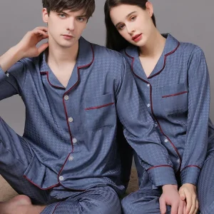 New Women's 100% Mulberry Silk Senior Couple Silk Home Clothes Men's Loose Thin Set - AliExpress Women's Sleep & Lounge