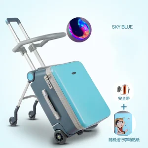 Baby can sit and ride lazy luggage, men women, baby travel trolley suitcase, baby stroller, artifact, Children's boarding case - AliExpress Luggage