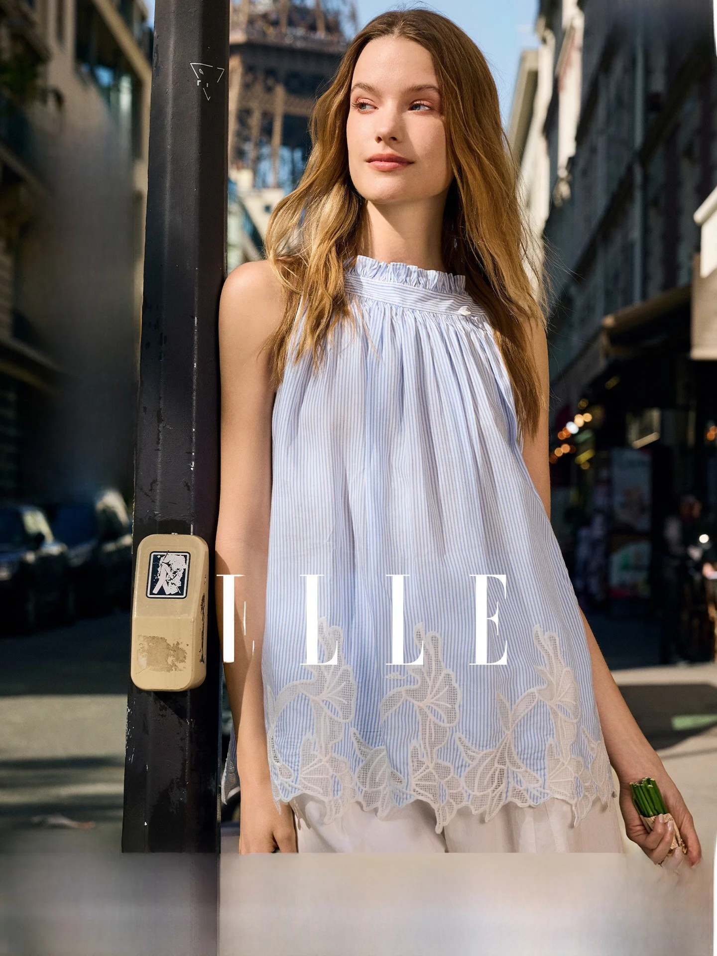 Elle Heavyweight Hollow out Neck Sleeveless Shirt Women's Commute Style Casual Loose Fit Embroidered round Neck Shirt - AliExpress Shirts & Blouses