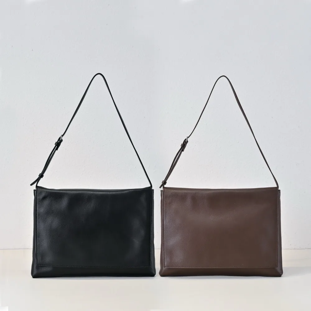 High Quality Minimalist Mail Carrier Bag Simple Envelope Sheepskin Shoulder Bag All Steel Hardware Buckle Flip Seam Armpit Bag - AliExpress Women's Handbags
