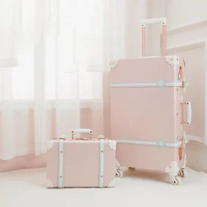 Vintage Luxury Travel Suitcase Set with Handbag PU Leather Trolley Luggage Valise Women Cute Rolling Luggage 20/22/24/26 Inch - AliExpress Luggage