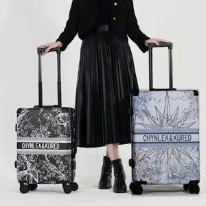 New PVC leather travel luggage Women fashion rolling luggage Men luxury trolley suitcase Aluminum frame password boarding box - AliExpress Luggage