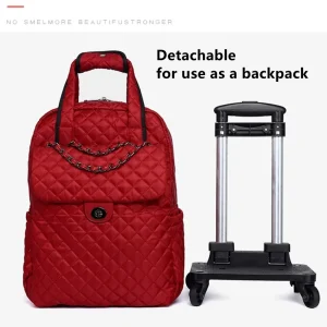 18Inch Waterproof Trolley Bag Folding Backpack Laptop Storage Case Detachable Pull Rod Travel Schoolbag Boarding Luggage Handbag - AliExpress Travel Bags