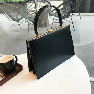 Luxury Pu Leather Handbag Vintage Big Clip Women Handbags Designer Female Large Capacity Tote Bag Fashion Commuter Bags - AliExpress Women's Handbags