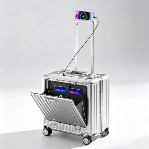 Front Opening Rolling Luggage 18inch Boarding Carry-on Women Travel Suitcase Hard Shell PC Material with Aluminum Frame TSA Lock - AliExpress Luggage