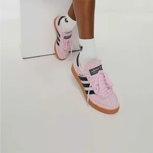 adidas Originals HANDBALL SPEZIAL Suede Round Toe Lace-Up Low-Top Sneakers Women's Pink/Black IF6561 - AliExpress Sneakers