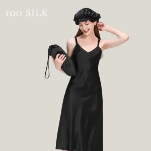 Women's 100% Mulberry Silk Nightgown Sexy Suspender Pajamas Ultimate Comfort Style Soft Thin Skirt Solid Luxury Casual  L Size - AliExpress Women's Sleep & Lounge