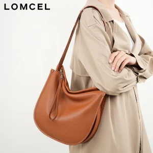 LOMCEL 45 Lazywind New Minimalist Comfortable Soft Leather Tote Bag - Genuine Leather Commuter Large Capacity Shoulder Sling Bag - AliExpress Women's Handbags