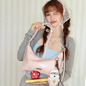 Sweet Lady Commuter Tote Underarm Bag Light Pink Peony Dog Spring Summer 2026 Road Little Boat Ladies Handbag Fashion Trend - AliExpress Women's Handbags