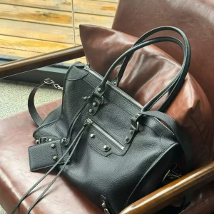 Le City Rivet Lychee Pattern Leather Large Capacity Single Shoulder Crossbody Handbag - AliExpress Women's Handbags