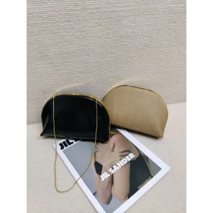 Semi-round Cosmetics Storage Has Unique Texture Bright Leather Mirror Storage Dinner Women's Bag Fashionable and Simple Clutch - AliExpress Women's Handbags