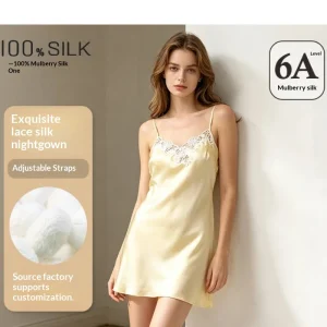 100% Natural Mulberry Silk Sexy Chemise Backless Nightdress Lingerie Summer Pajama Dress Lace Trim Women Slip Nighty Sleepwear - AliExpress Women's Sleep & Lounge