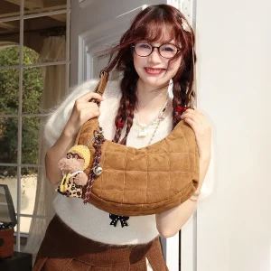 Liu Xiaochuan Dumpling Shape Satchel Bag Women's Casual Minimalist Style Large Capacity Slouchy Crossbody Shoulder Bag - AliExpress Women's Handbags